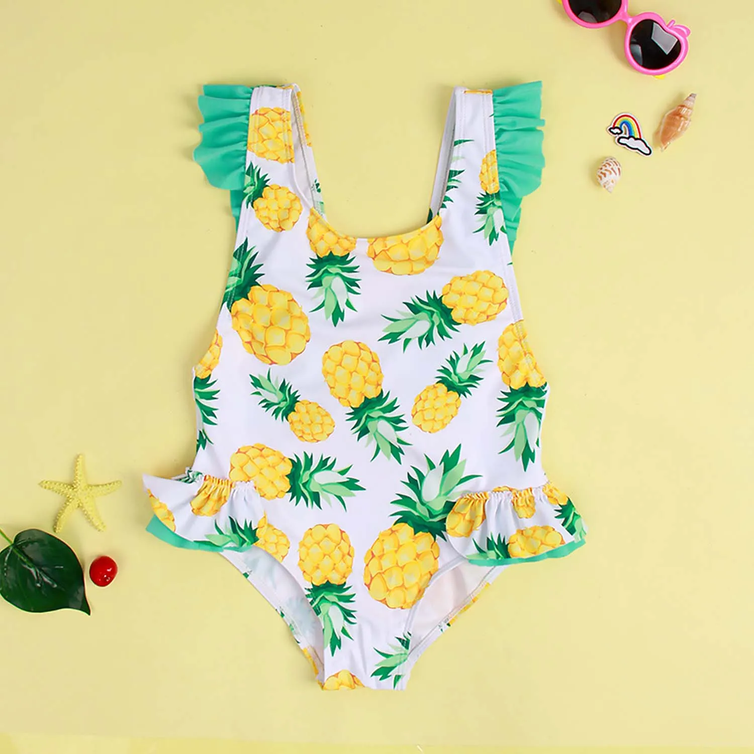 Новинка 2022 стильный купальник для маленьких девочек летний детский слитный с