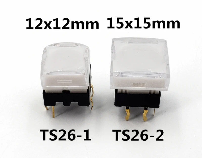 Honyone TS26 серия квадрат с светодиодный Мгновенный SPST PCB Мини кнопочный тактовый переключатель