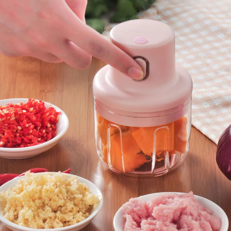 

Быстрая электрическая ческа давилка, мини-дробилка Chopper,USB зарядка, для измельченного чеснока, измельченного имбиря, свежего Чили