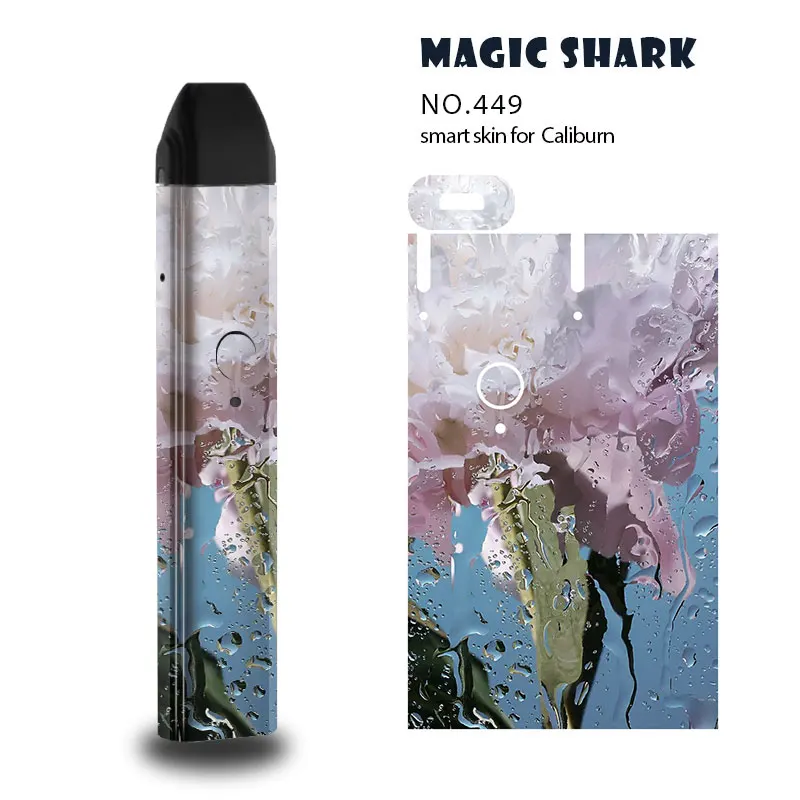 Magic Shark Skeleton Cross God Statue of Liberty Case Wrap Film 2.5D Stereo PVC Sticker Cover for Uwell Caliburn 443-456 | Мобильные