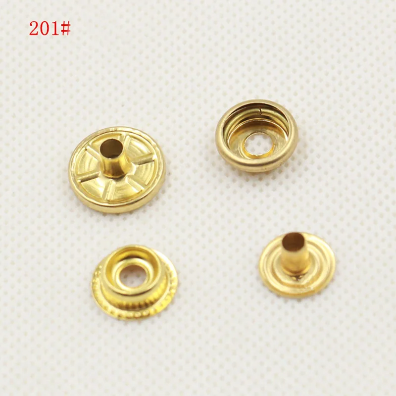 15MM metal leather stud snap buttons for jeans 100 sets of boxed gun color button four to one buttons+ repair tools set sewn | Дом и сад