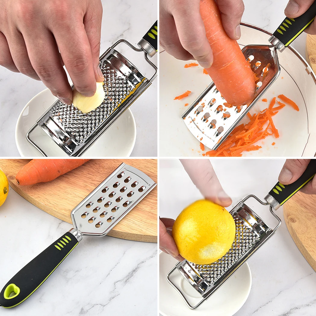 

4pcs/set Stainless Steel Graters Set Vegetable Tools Peeler Creative Lemon Cheese Grater Pizza Cutter Kitchen baking Gadgets