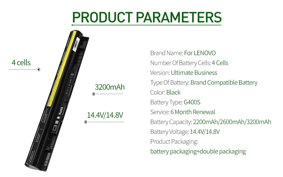 Golooloo 3200 мАч аккумулятор для ноутбука lenovo G400 G400S G410S G500 G500S G510S G405S G505S S410P S510P Z40 Z50 G40 G50 Z710