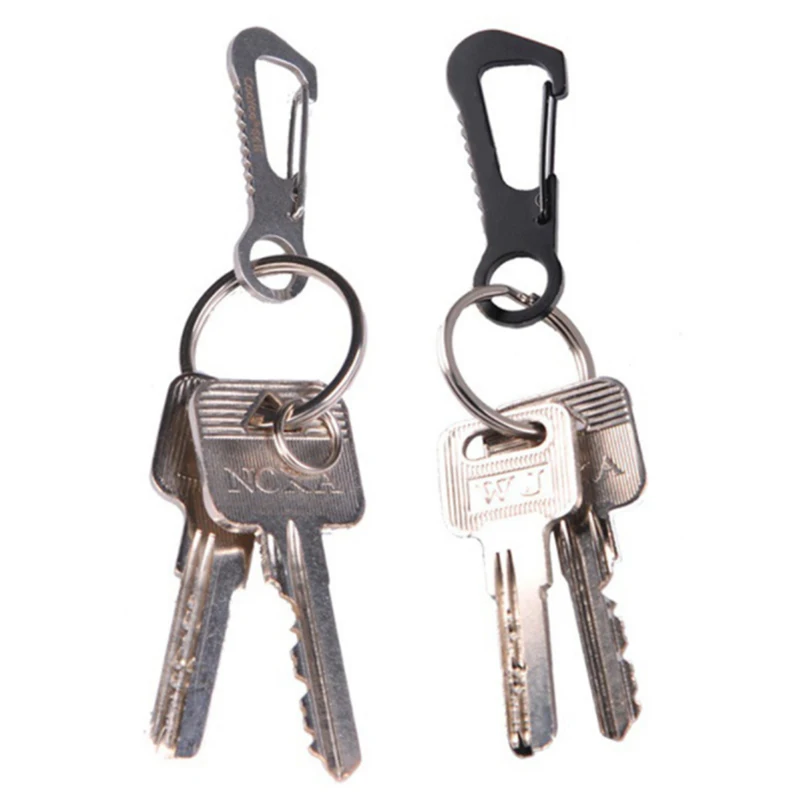 

EDC Keychain multi-function Bottle Opener Elastic Waist Clip Outdoor Portable Stainless Steel Carabiner