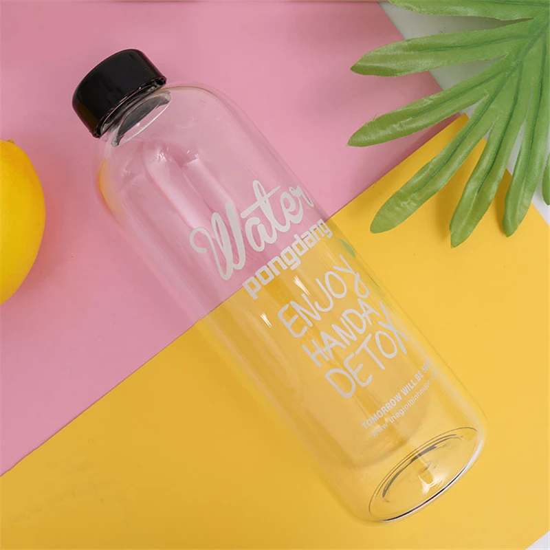 600 мл/1000 мл модная литературная бутылка для воды с сумкой емкость портативная BPA