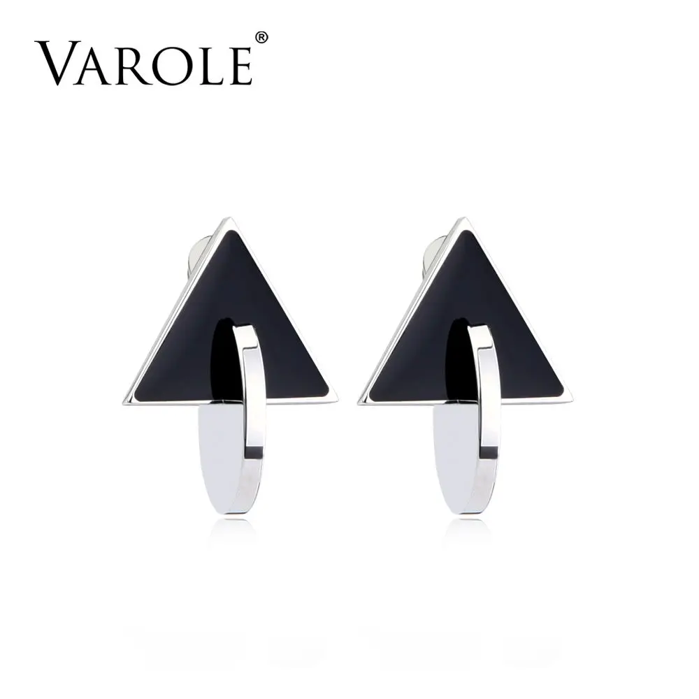 VAROLE серьги черные и темно Красного цвета гвоздики из нержавеющей стали для