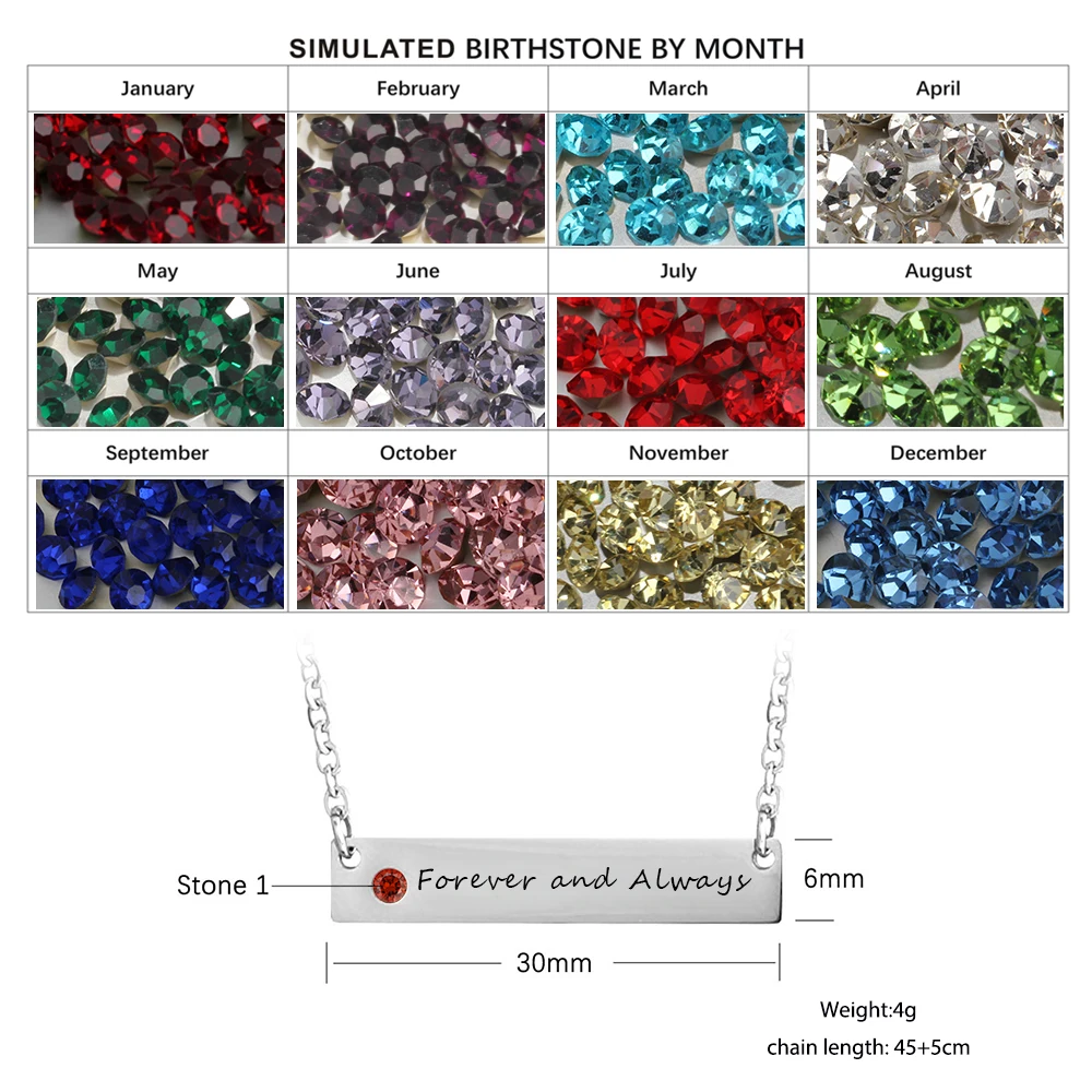 Персонализированное ожерелье из нержавеющей стали с гравировкой имени