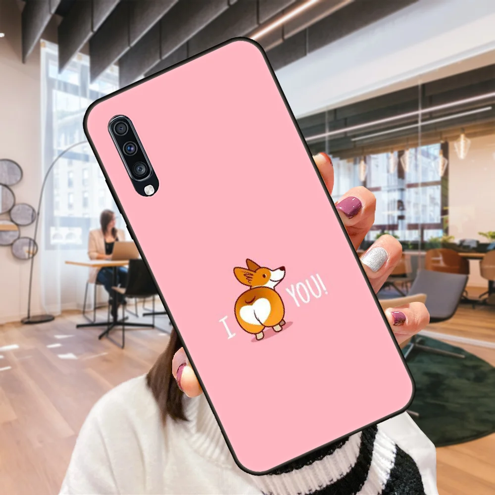 Чехол для Samsung Galaxy A 50 51 71 70 7 5 10 20 30 40 41 21 S E черный с изображением мопса французского