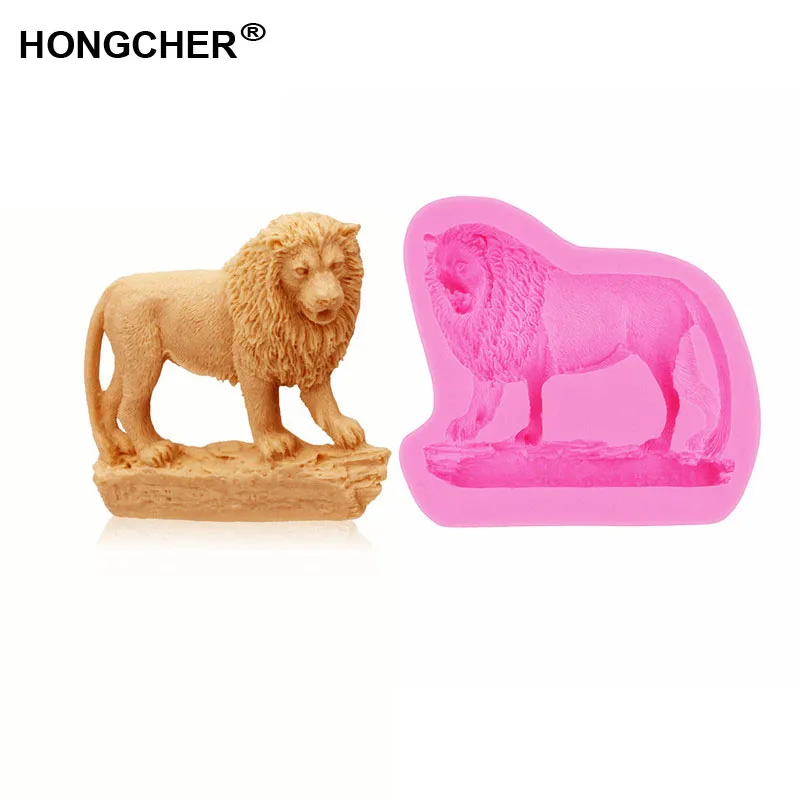 Силиконовая форма для животных lion gummy шоколадная украшение торта десерта DIY