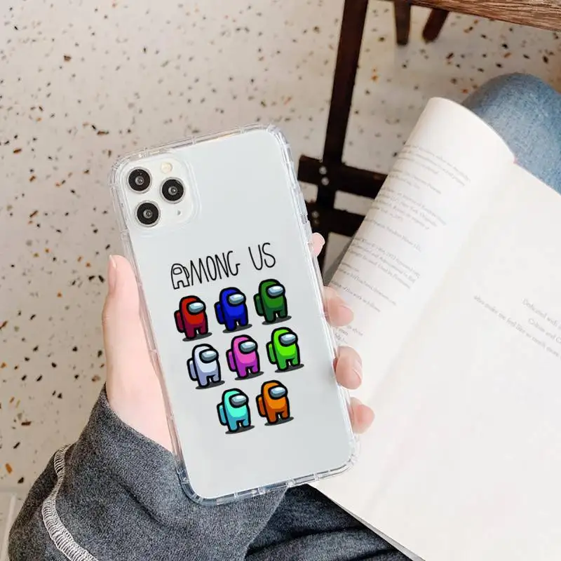 

Hot game Among Us Phone Case Transparent soft For iphone 5 5s 5c se 6 6s 7 8 11 12 plus mini x xs xr pro max