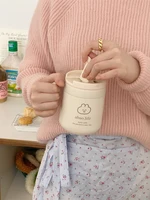 winter cartoon korean style cute rabbit high value with handle thermos mug office stainless steel mug coffee milk cup