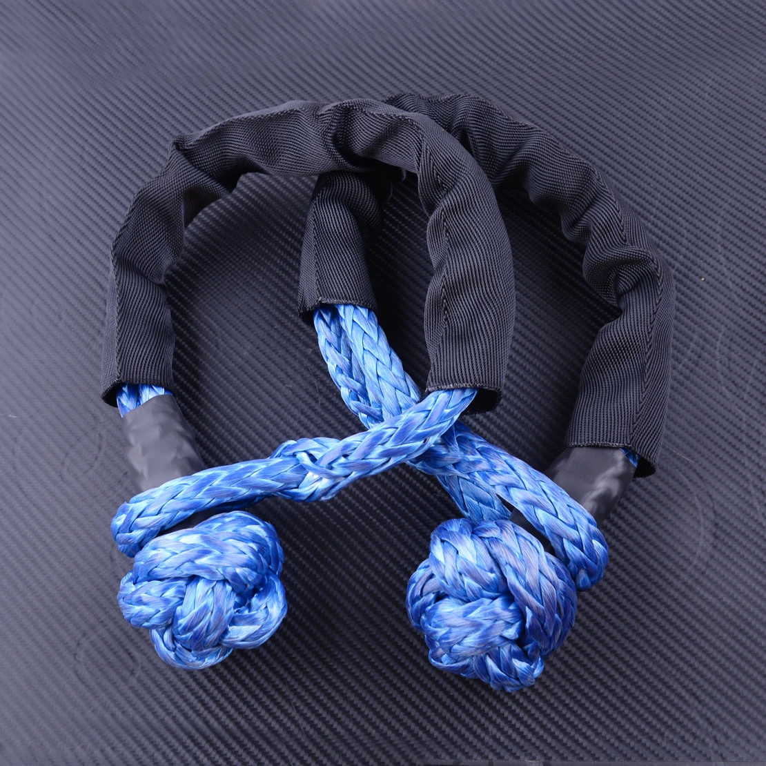 2 шт. 35000 фунтов синий нейлоновый автомобильный гибкий Синтетический Мягкий трос