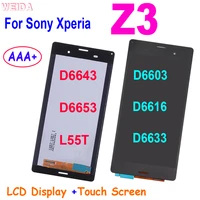 5 2 aaa for sony xperia z3 lcd d6603 d6616 d6633 d6643 d6653 l55t lcd display touch screen digitizer assembly replacement