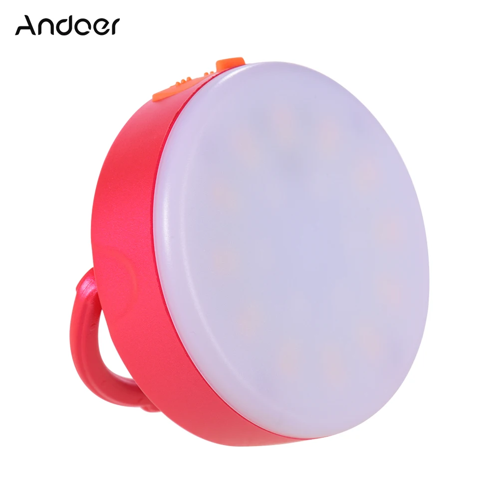 

Andoer LY-02 Mini RGB LED Fill Light Photography Lamp Portable Multi-functional Superbright 3200K-6500K Built-in Battery Red