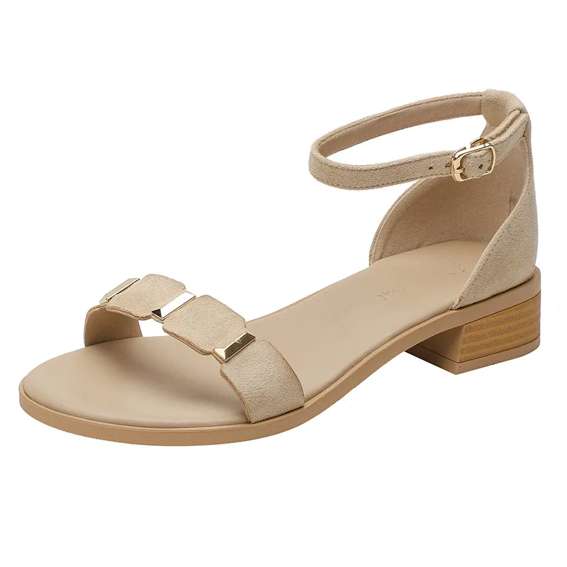 

Women Sandals 2021 Summer Thick heel Shoes For Women Beach Shoes Bohemia Sandalias Heels Sandals Women Gladiator Plus Size Mujer