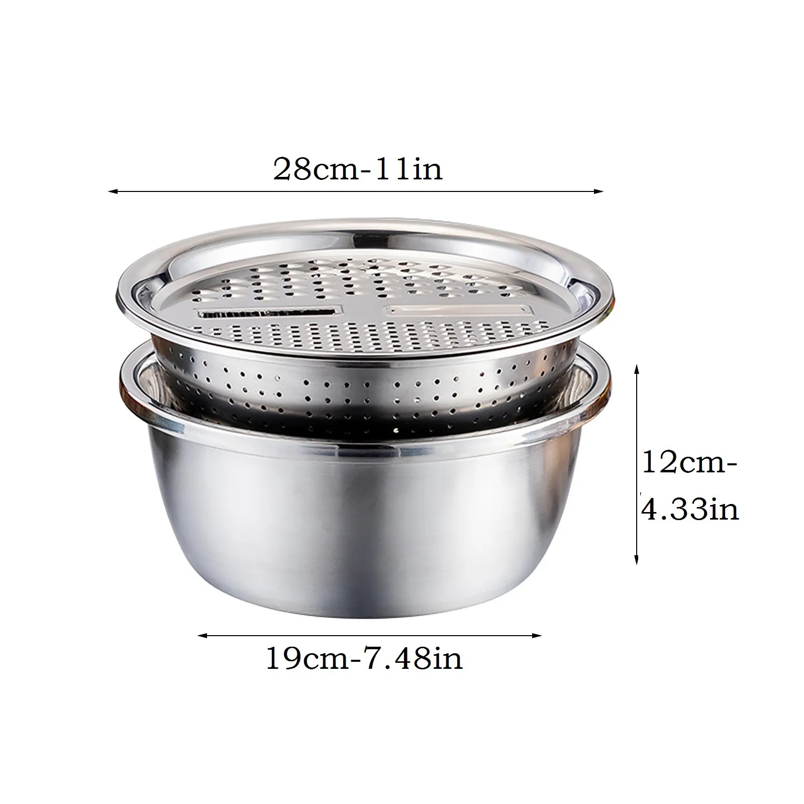 

Kitchen Tool Stainless Steel Strainer And Mixing Bowl Set Stackable Bowls Set 28cm Bowl Set Stackable Bowls Kitchen Supplies