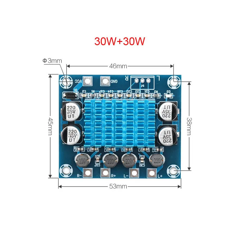 

Dual Channel Good Quality Audio Power Amplifier Board 30w30w Digital Digital Audio Power Amplifier Board Tpa3110 Xh-a232 3a