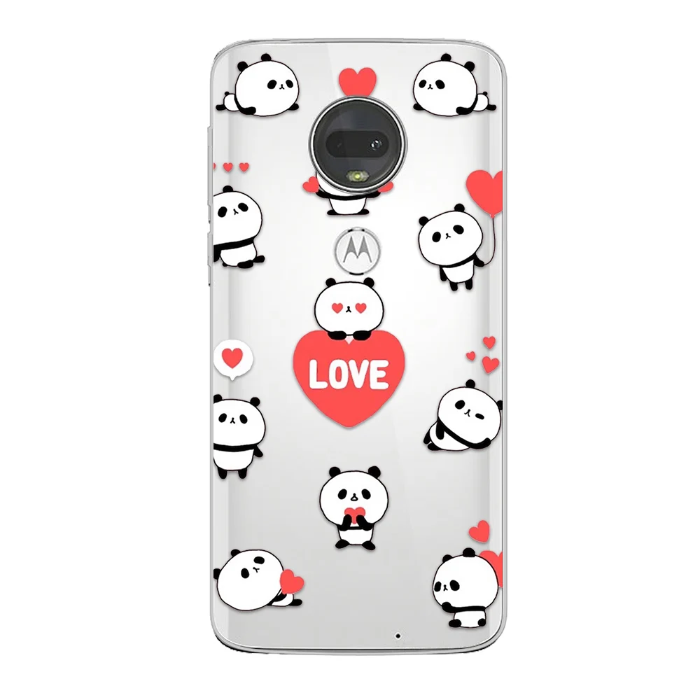 

Funny Panda Phone Case For Motorola Moto G10 G9 G8 G7 G5 G5S G6 E5 E6 E7 Plus Play Power Soft Silicone TPU Protection Back Funda