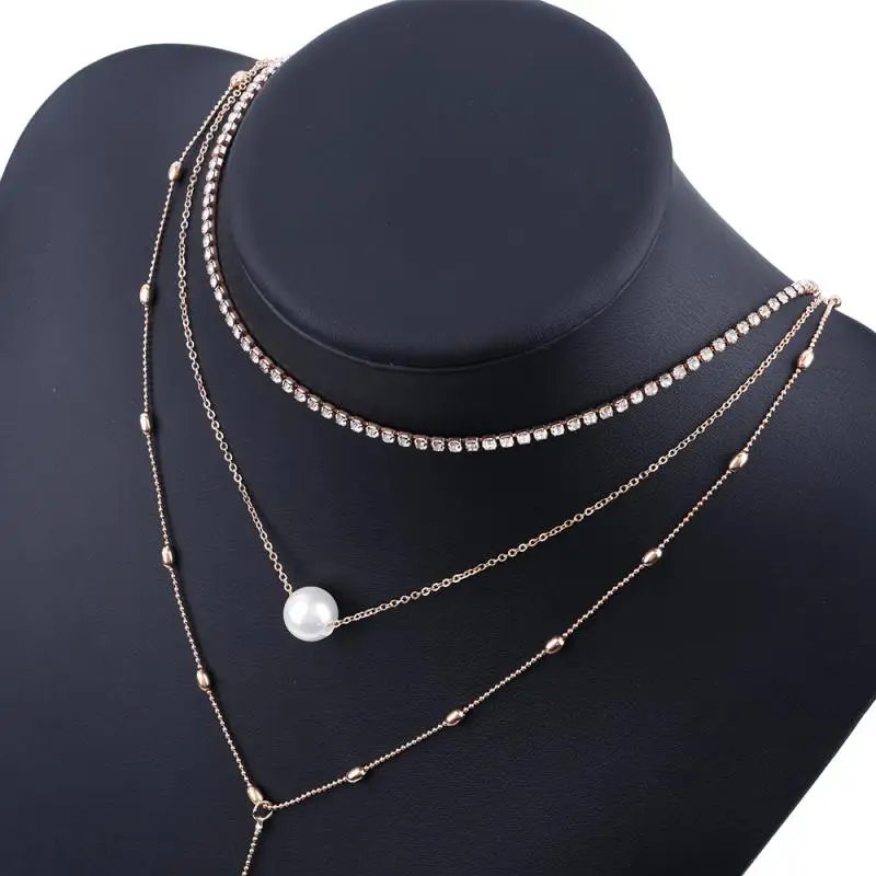 Новинка 2020 многослойное ожерелье-чокер с бусинами для женщин модная подвеска