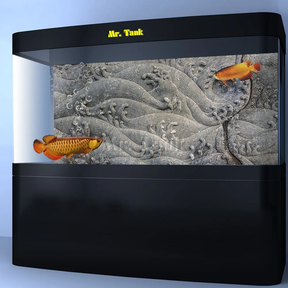 

Mr.Tank 3D эффект волны воды Камея аквариум фон Плакат HD камень камня самоклеящийся аквариум Декорация