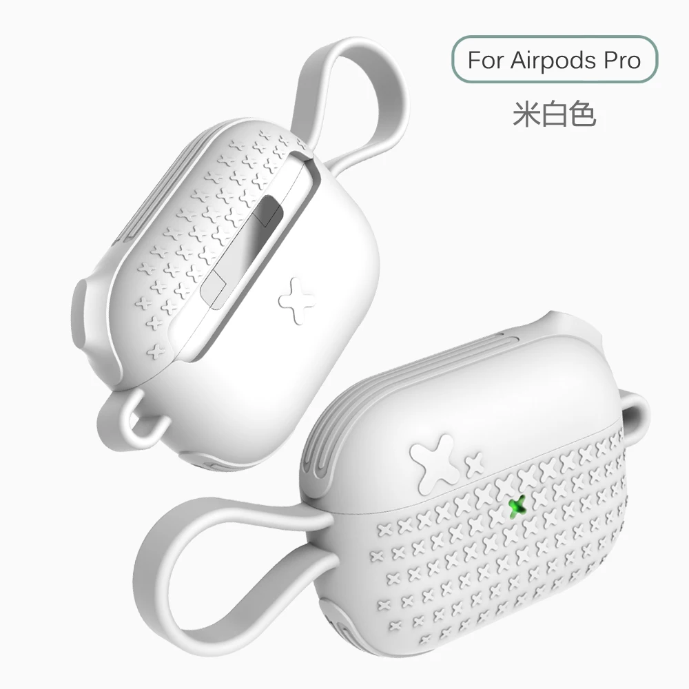Силиконовый чехол TyRoq для Apple AirPods Pro с брелком, идеально подходит для AirPods Pro, защитный чехол для AirPods 3, противоударный