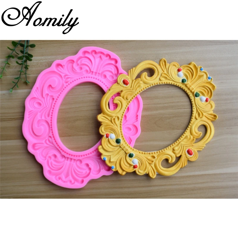 Aomily Свадебная зеркальная фоторамка большого размера силиконовая форма для торта