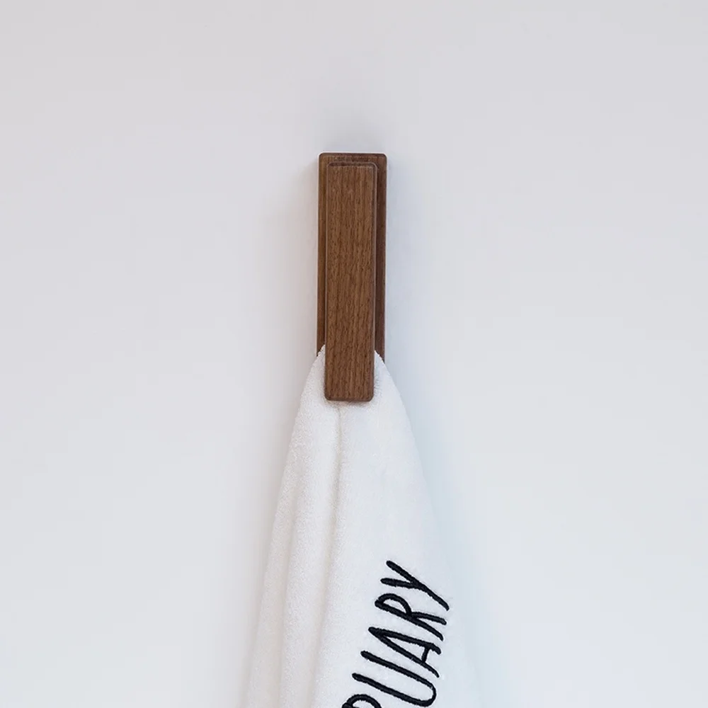 Креативные Крючки из цельной древесины не пробивайте полотенца настенные крючки