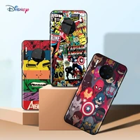 marvel avengers cartoons logo for huawei mate 40 rs porsche design 30 20 x 10 lite pro plus soft tpu silicone black phone case