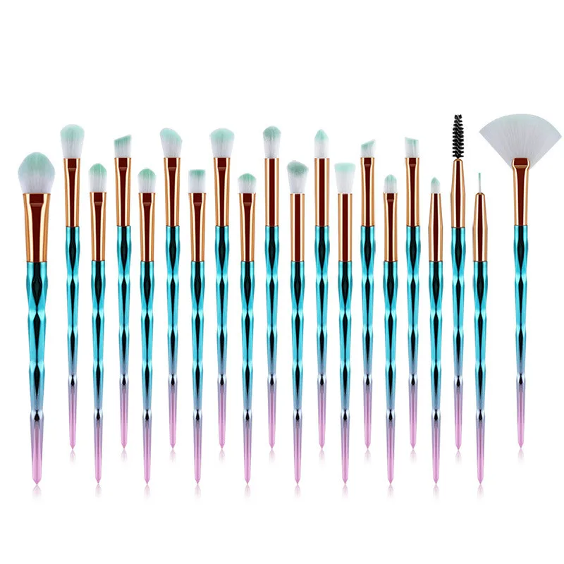 

2020 Hot Sale Diamond Makeup Brushes Blending Eye shadow Lip Set Cosmetic Beauty Powder Foundation Blush Pincel Maquiagem