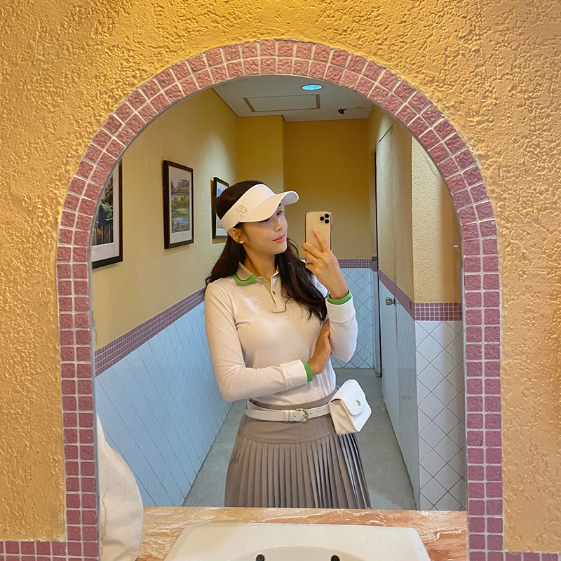 

Golf Jersey clothing women's summer sports sunscreen quick drying cool feeling high neck long sleeve T-shirt