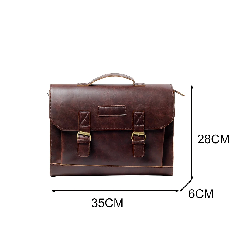 

Original Designer Bags for Men Casual Retro Style Men Business Handbags Soft Pu Leather Male Shoulder Bags 2021 New Briefcases