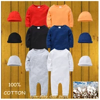 new born baby clothing set boy girl rompercap 100 cotton infant toddler clothes growings jersey pajamas 0 18months ropa bebe