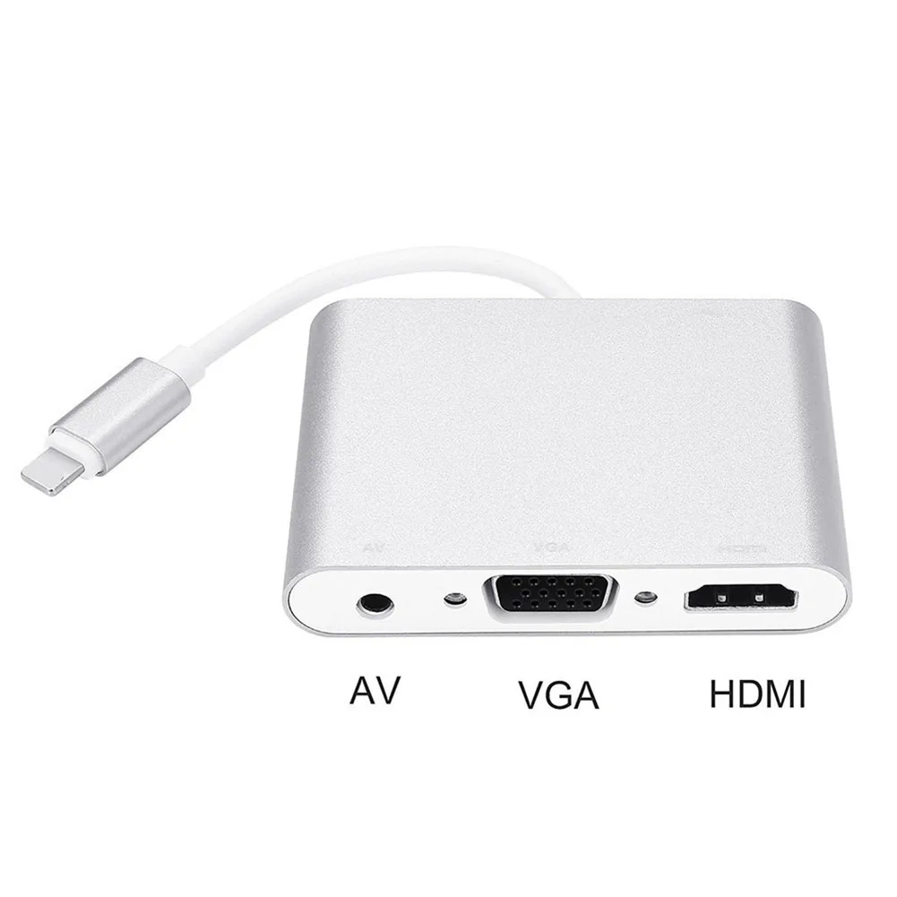 Адаптер Lightning с разъемом на HDMI/VGA/3 5 мм для наушников адаптер 1080P преобразователь |