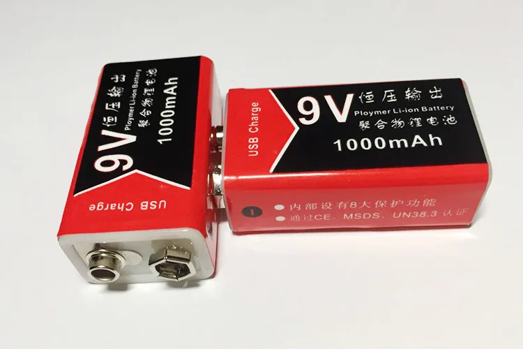 USB зарядка 9 в 500 мАч литий-ионная батарея USB перезаряжаемая батарея 9 В литиевая для мультиметра микрофона игрушка дистанционное управление KTV использование