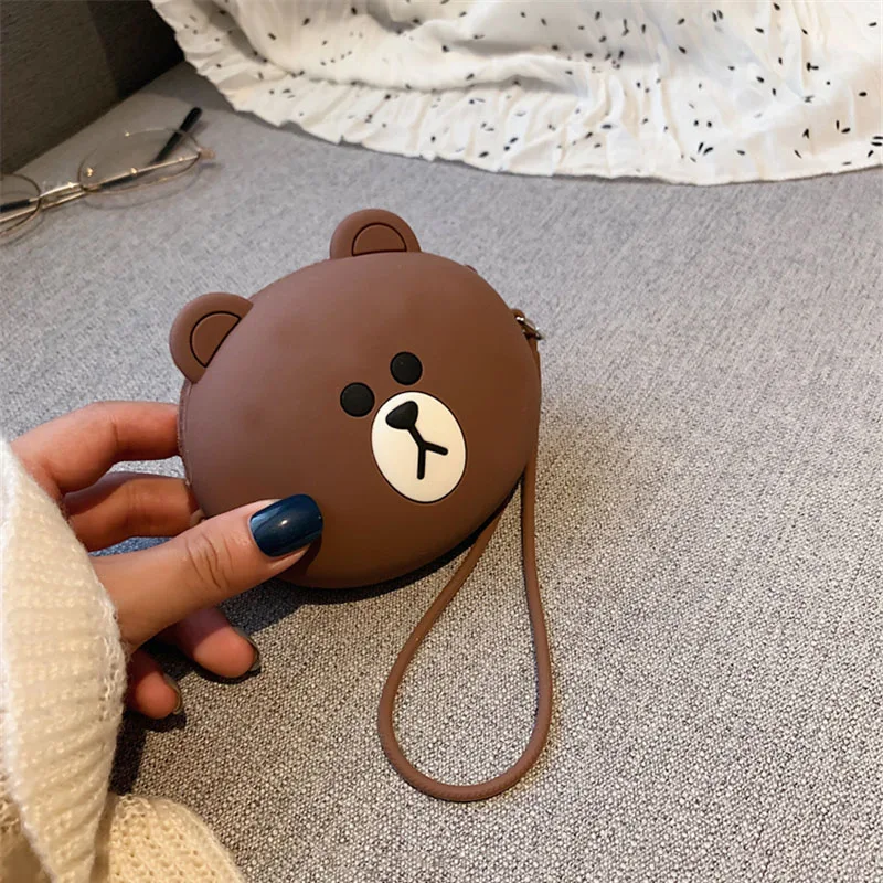 Модные женские кошельки с героями мультфильмов Kawaii, силиконовая коробка для хранения косметики, сумка для монет, модный кошелек, детские подарочные наушники, SD, TF карты, сумка - Цвет: AA02