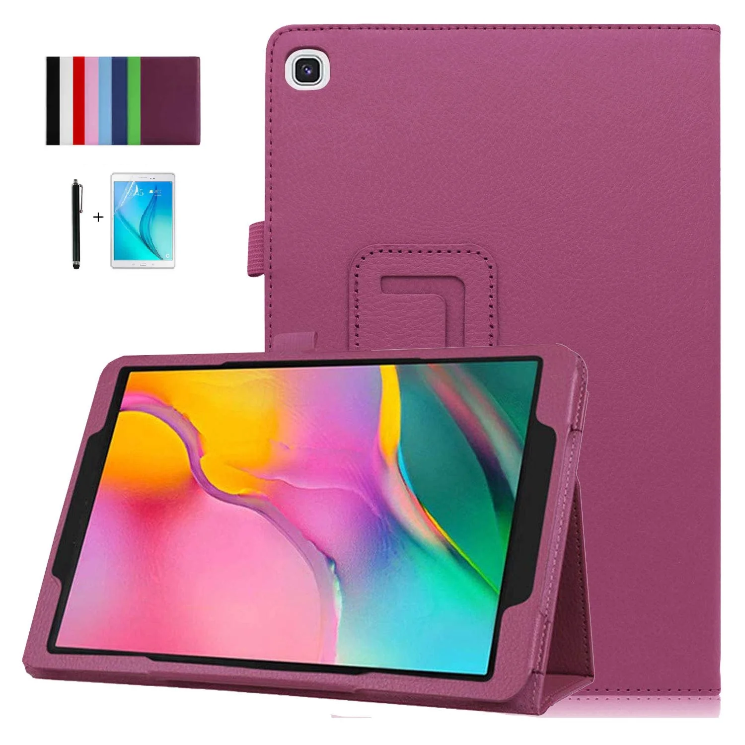 

Magnetic Smart Stand for Samsung Galaxy Tab S6 Lite 10.4'' 2020 PU Leather Flip Cover Tablet Case for P610 SM-P610 P615+Film+Pen