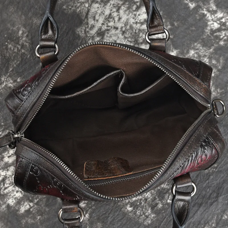 Новый ретро портфель деловая сумка на плечо из натуральной кожи для ноутбука