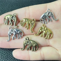 10pcs charm animal elephant pendant for jewelry making diy handmade bracelet necklace accessories material wholesale