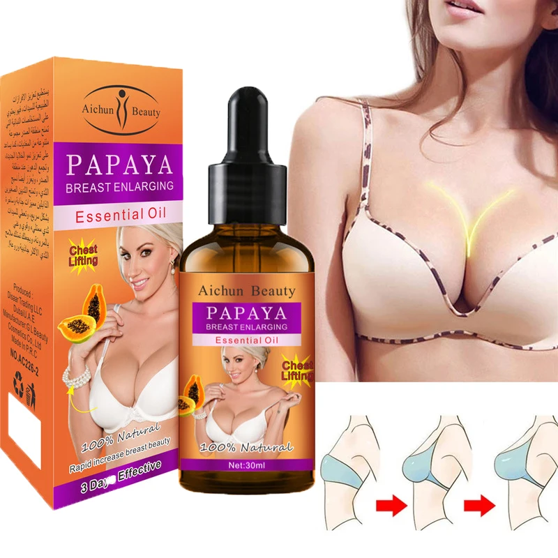 

Natural Papaya Breast Enhancement Oil No Irritation Effect Fast Tightening Breast Lifting Massage Breast Care Essential Oil 30ml