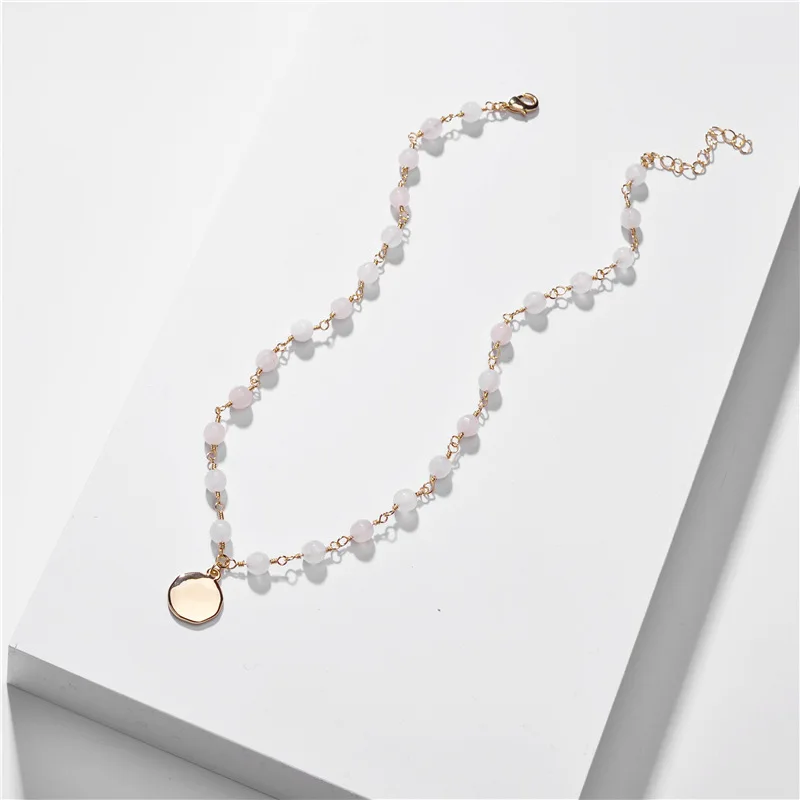 

JOOLIM Natural Stone Bead Necklace Fashion Jewelry Wholesale Trendy Jewelry summer necklace women Boutique