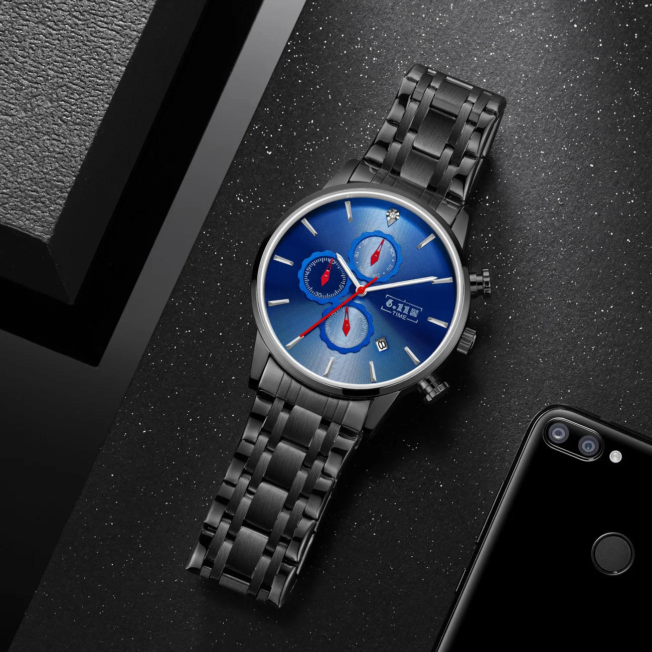 Брендовые мужские часы из нержавеющей стали Кварцевые наручные Военные