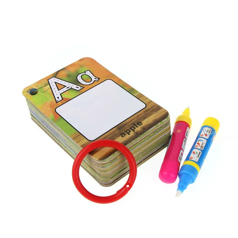 Водная карточка для рисования 26 алфавитов книжка раскраска и 2 волшебных ручки