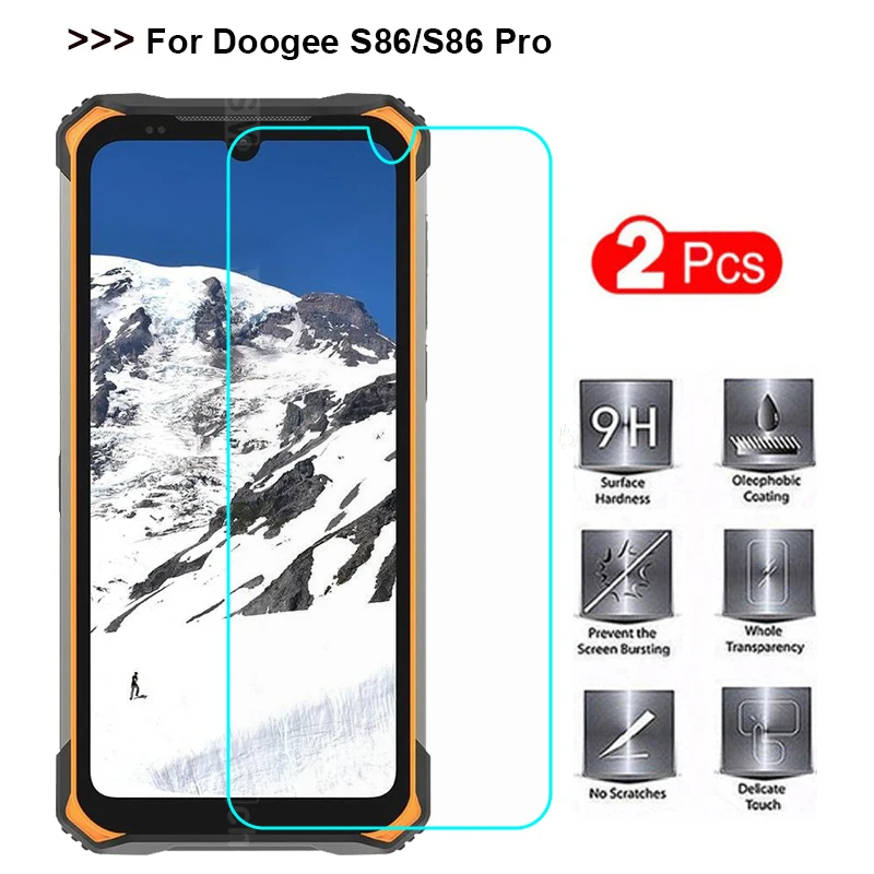 Закаленное стекло Для Doogee S86 2 шт. защита экрана защитное пленка для телефона на