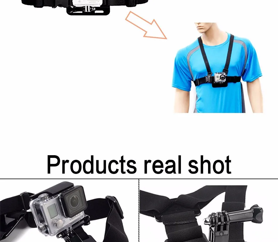 Крепление для спортивной камеры Xiao Mi Yi для экшн камеры Gopro Hero 4/3/3+/2 аксессуаров нагрудный ремень экшн Камера держатель Спортивная водоотталкивающая Камера Gopro SJ4000 ремень крепления регулируемый экшн-камеры Go pro Hero4