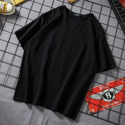 

han Ladies short-sleeved t-shirt tide brand trend pure cotton half-sleeved bottoming summer loose compassionate shirt