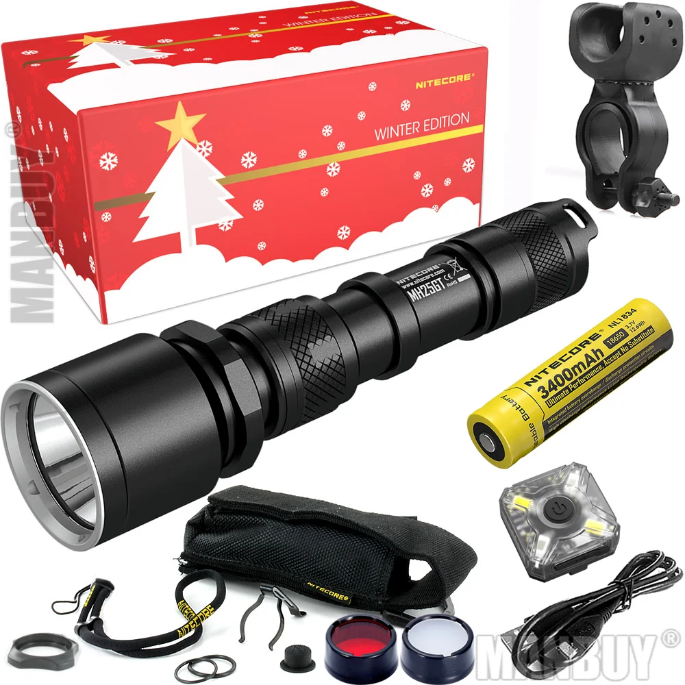 Presente do Feriado Recarregável para Bicicleta ao ar Desconto Nitecore Equitação Conjunto 1000lm Lanterna Livre Portátil Tocha Mh25gt