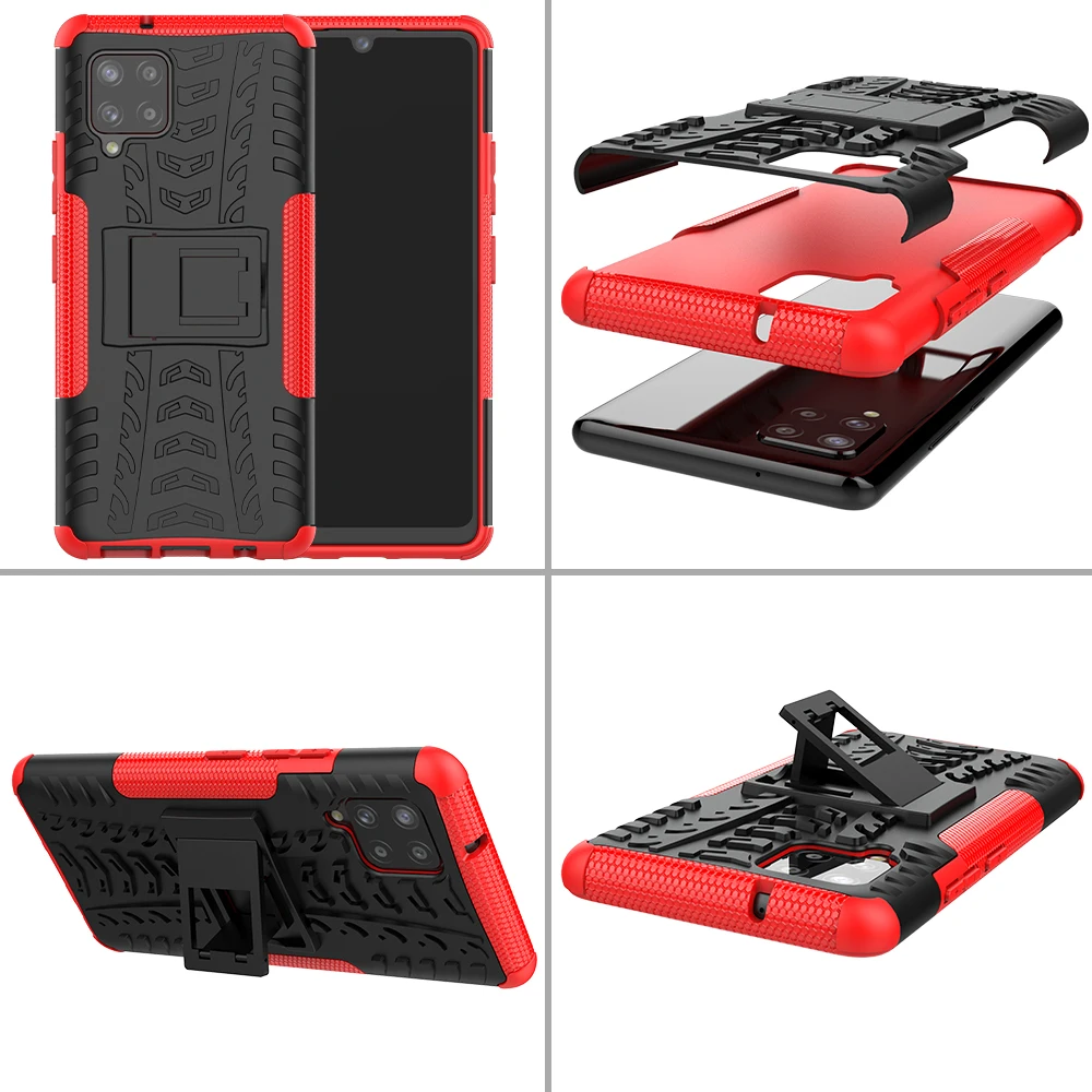 

Rugged Phone Case for Samsung Galaxy A42 5G Shockproof Hybrid Armor Fitted Case A425G SM-A426B / DS SM A426B / DS