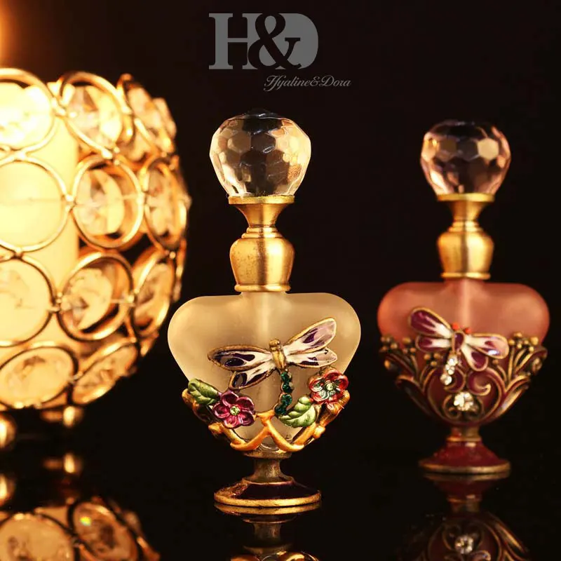 От H & D (2 шт. Винтаж магическое Оловянное ожерелье в виде стрекозы пустой Стекло