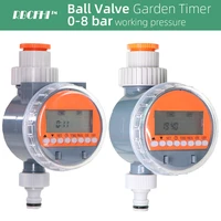 rbcfhi 1pc ball valve lcd garden water timer rain sensor automatic irrigation controller electronic programmable digital joints