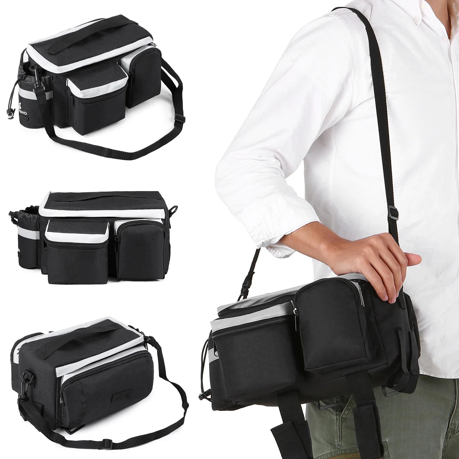 Велосипедная сумка многофункциональная Водонепроницаемая вместительная для